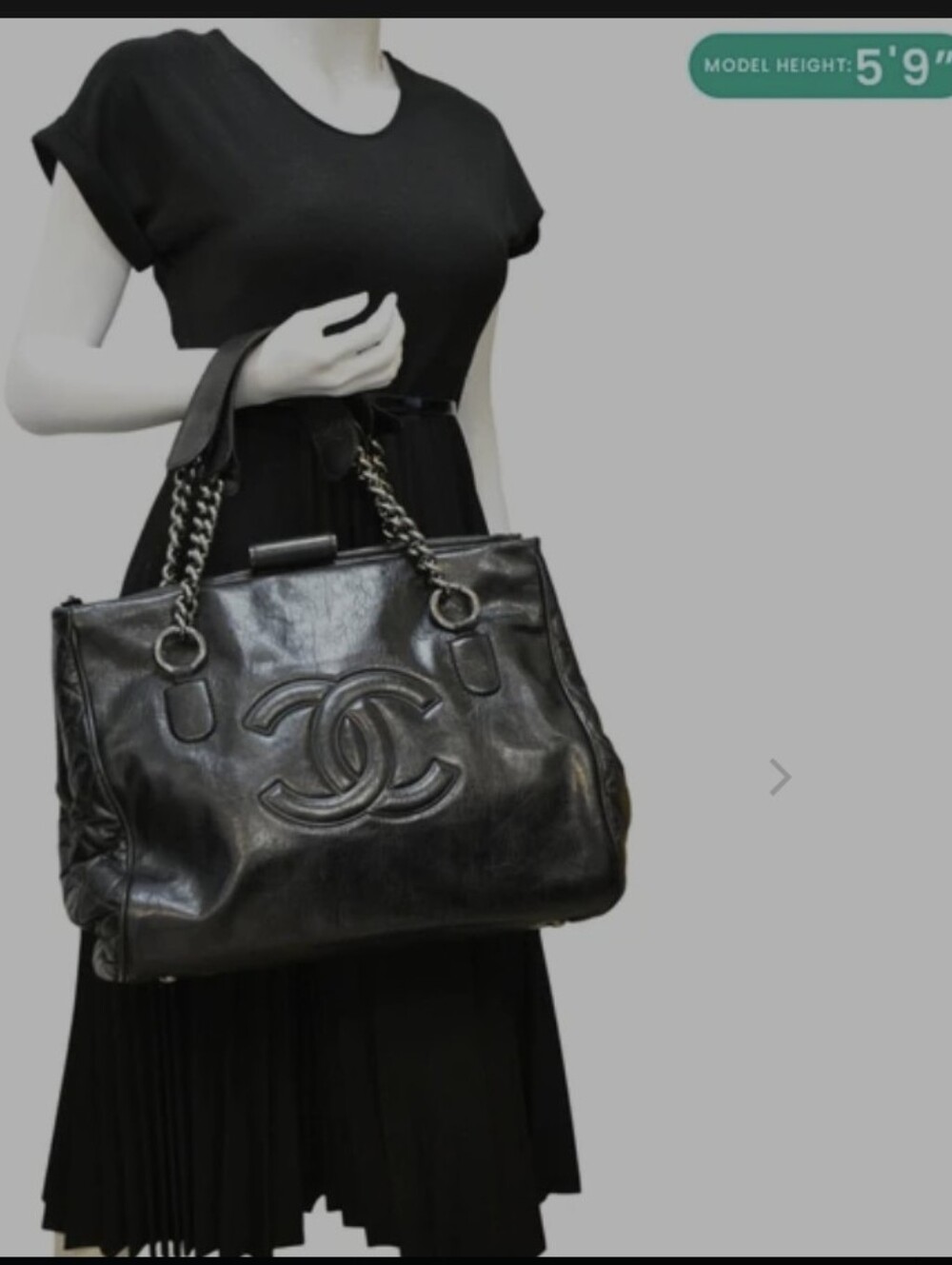 CHANEL Stunning calfskin leather shoulder bag tote Perfect Day Tote